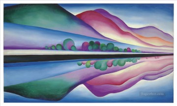 ジョージ湖の反射 ジョージア・オキーフ アメリカのモダニズム 精密主義 Oil Paintings